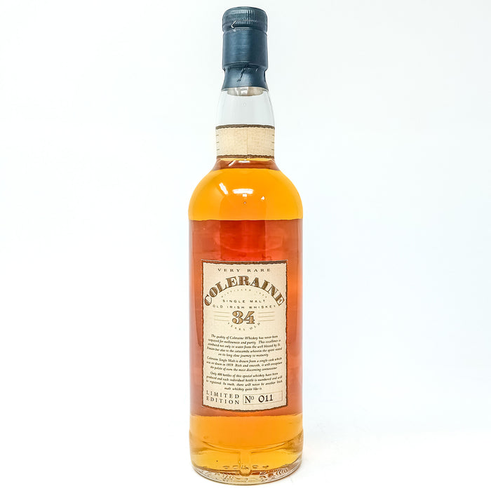 Coleraine 1959 34 Year Old Single Malt Irish Whiskey, 70cl, 57.1% ABV