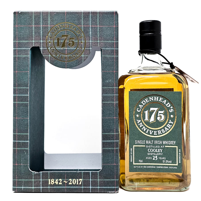 Cooley 1992 25 Year Old Cadenhead's 175th Anniversary Single Malt Irish Whiskey, 70cl, 51.3% ABV