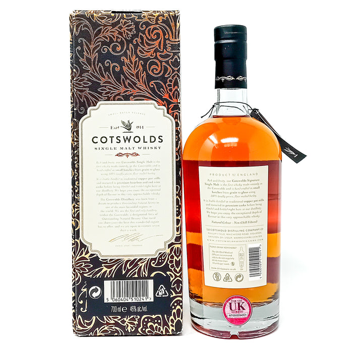 Cotswolds Signature Single Malt Whisky, 70cl, 46% ABV