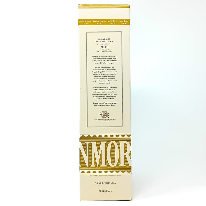 Cragganmore 14 Year Old Special Bottling 2010 Single Malt Scotch Whisky, 70cl, 40% ABV