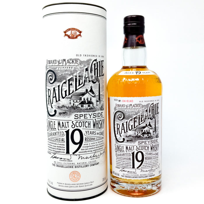 Craigellachie 19 Year Old Special Reserve Single Malt Scotch Whisky, 70cl, 46% ABV