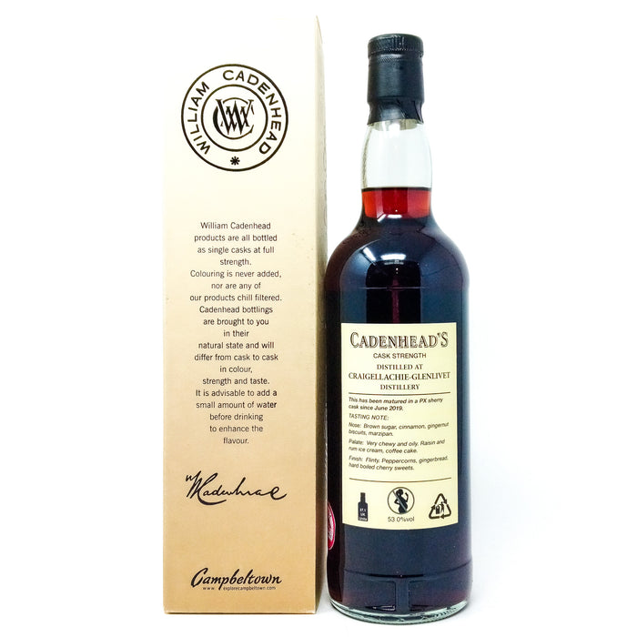 Craigellachie-Glenlivet 2007 12 Year Old Cadenhead's Single Malt Scotch Whisky, 70cl, 53.0% ABV