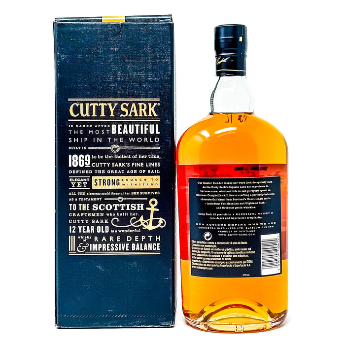 Cutty Sark 12 Year Old Blended Scotch Whisky, 75cl, 40% ABV