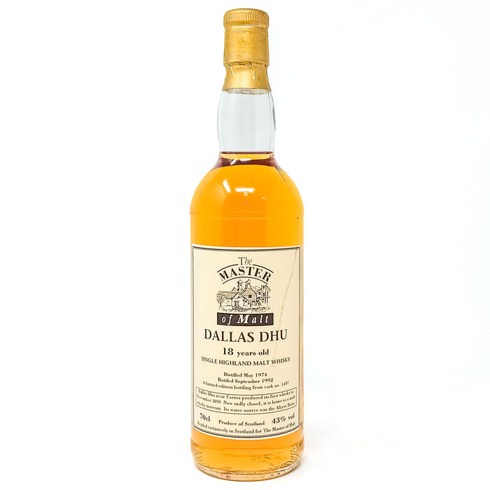 Dallas Dhu 1974 18 Year Old Master of Malt Single Malt Scotch Whisky, 70cl, 46% ABV