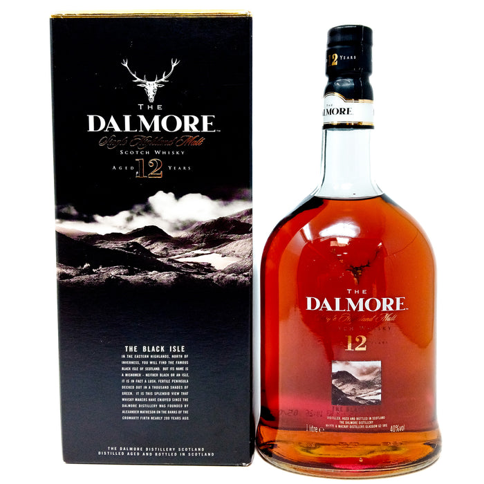 Dalmore 12 Year Old Black Isle Single Malt Scotch Whisky, 1L, 40% ABV
