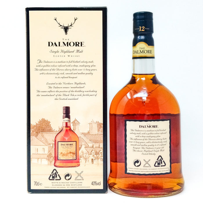 Dalmore 12 Year Old Single Malt Scotch Whisky, 70cl, 40% ABV