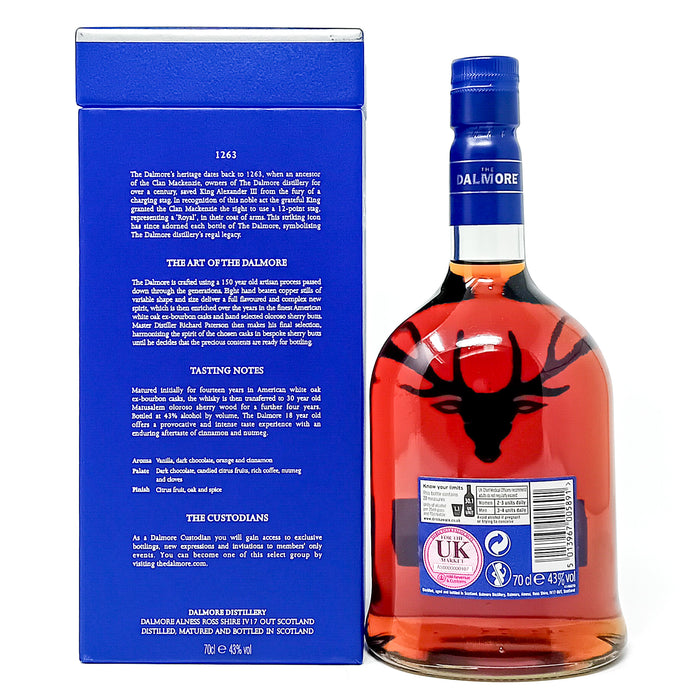 Dalmore 18 Year Old Single Malt Scotch Whisky, 70cl, 43% ABV