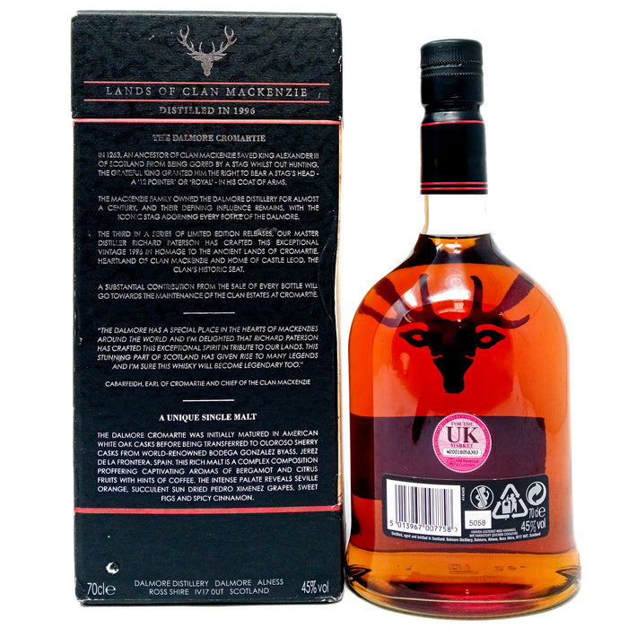 Dalmore 1996 Cromartie Lands of Clan McKenzie Single Malt Scotch Whisky, 70cl, 45% ABV