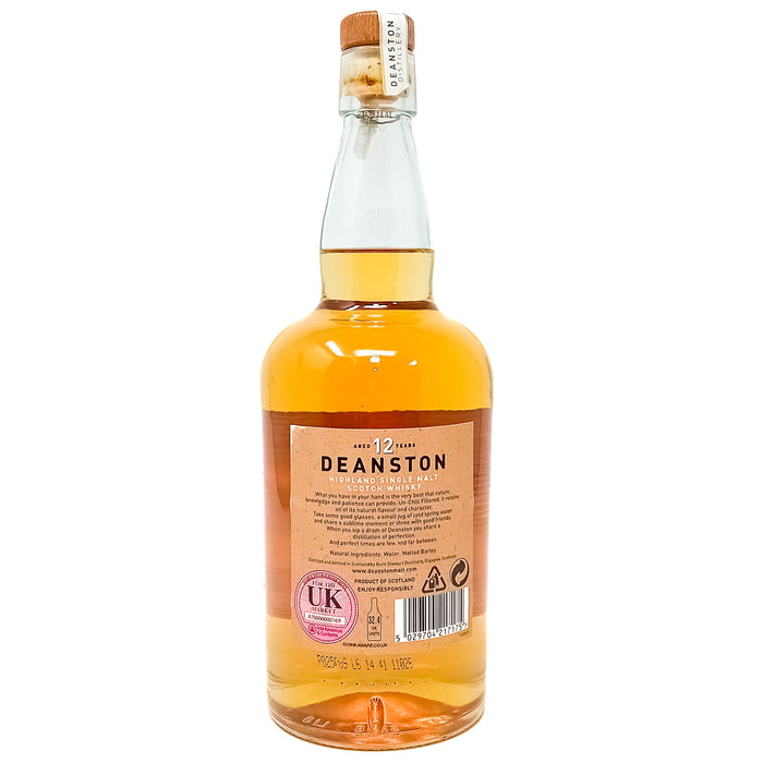 Deanston 12 Year Old Single Malt Scotch Whisky, 70cl, 46.3% ABV
