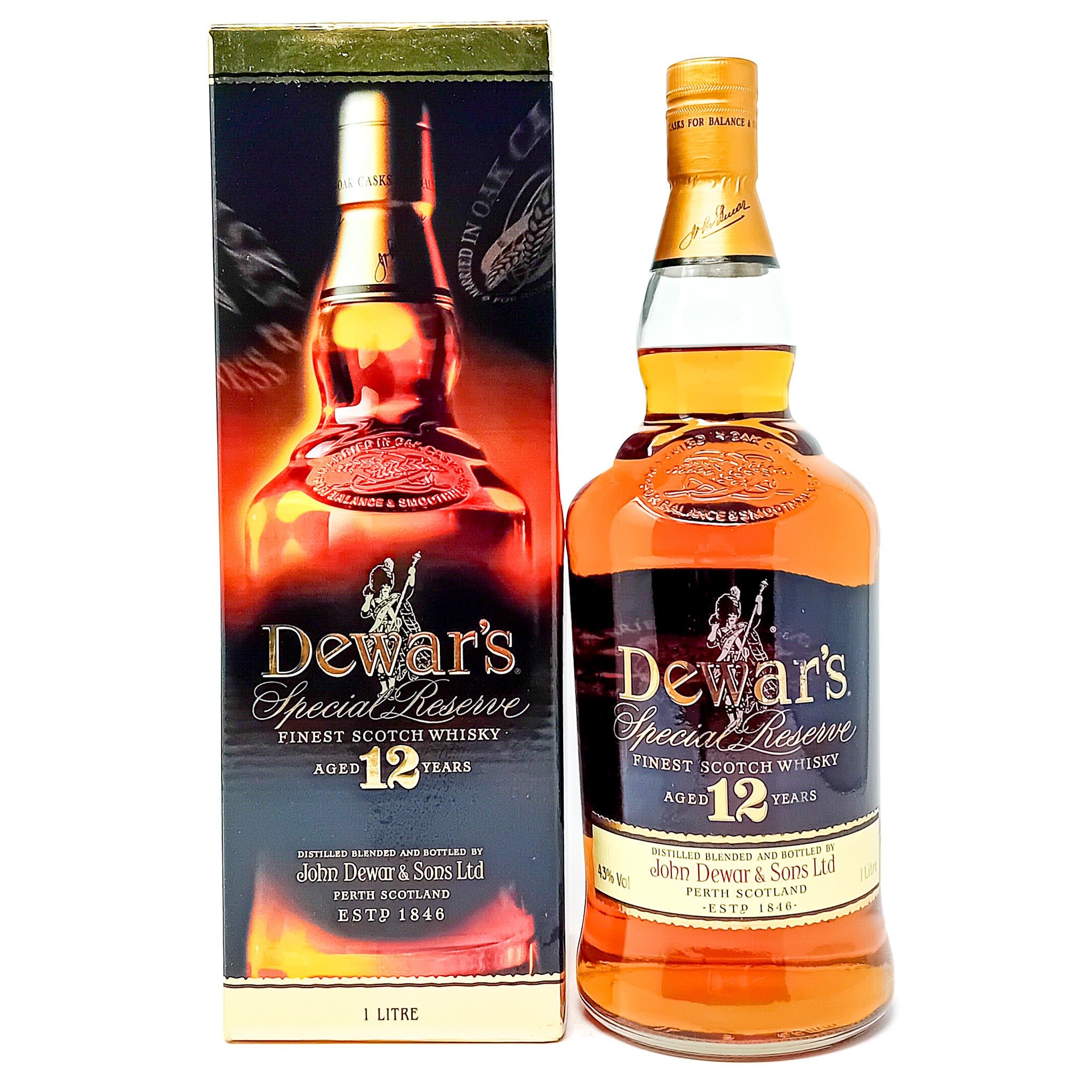 Dewar's 12 Year Old Special Reserve Blended Scotch Whisky, 1L, 43% ABV