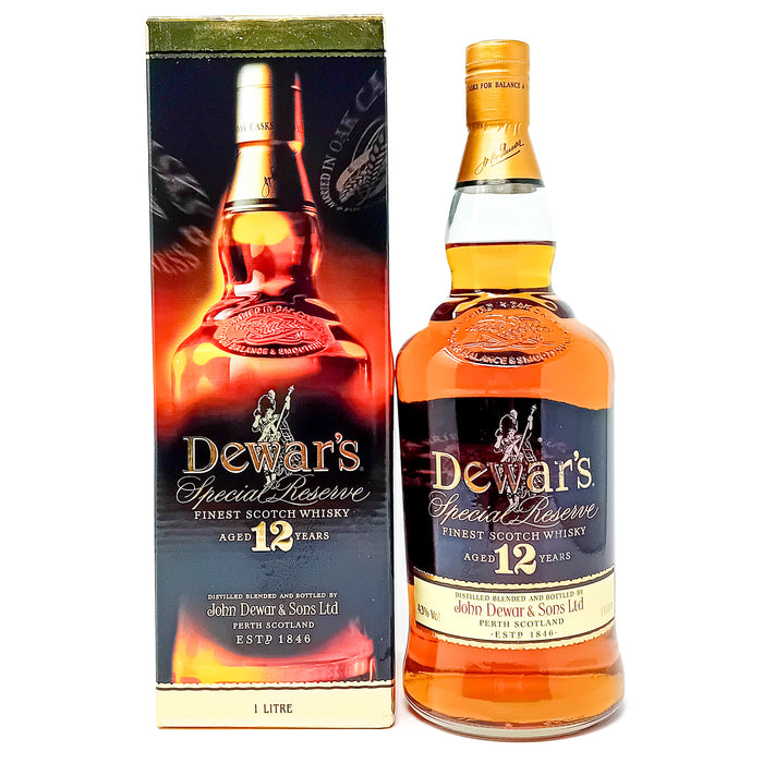 Dewar's 12 Year Old Special Reserve Blended Scotch Whisky, 1L, 43% ABV