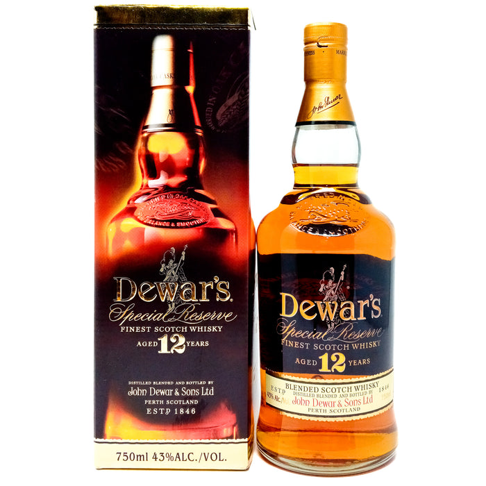 Dewars 12 Year Old Finest Blended Scotch Whisky, 75cl, 43% ABV