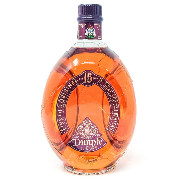 Dimple 15 Year Old Blended Scotch Whisky, 1L, 43% ABV