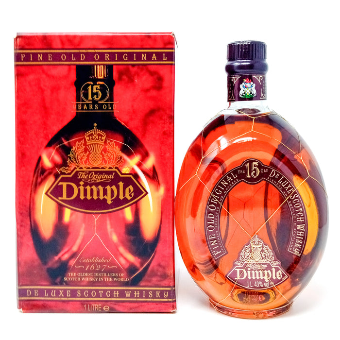 Dimple 15 Year Old Blended Scotch Whisky, 1L, 40% ABV