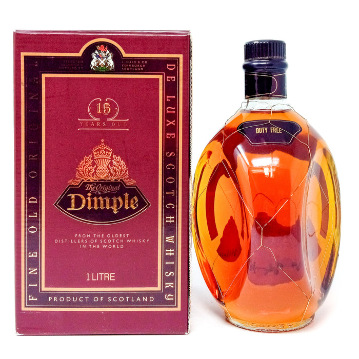Dimple 15 Year Old Blended Scotch Whisky, 1L, 43% ABV