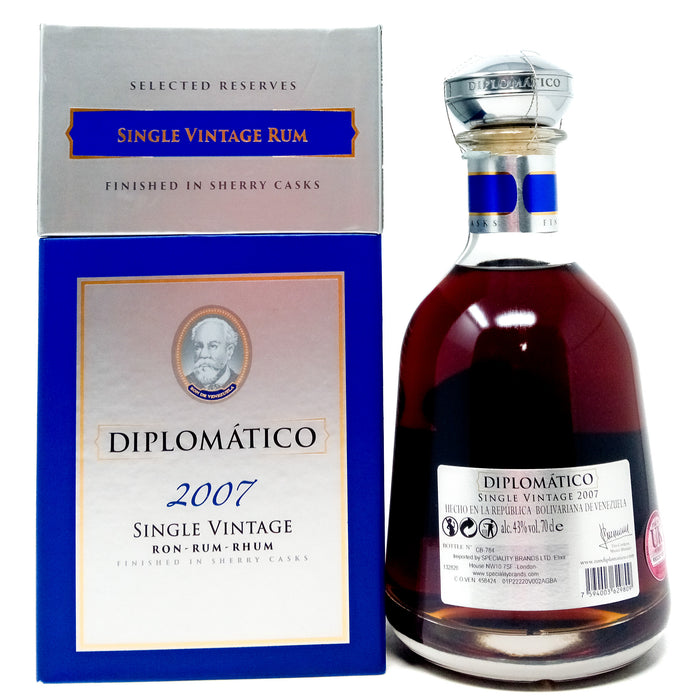 Diplomatico 2007 Sherry Cask Finish Rum, 70cl, 43% ABV