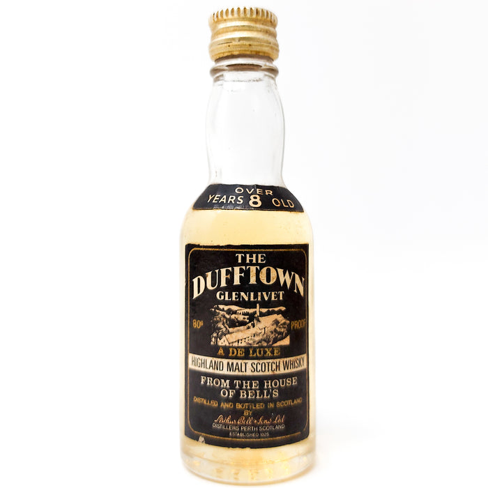 Dufftown-Glenlivet 8 Year Old Single Malt Scotch Whisky, Miniature, 5cl, 80° Proof