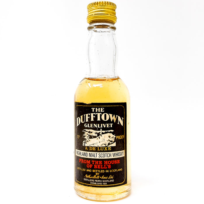 Dufftown-Glenlivet De Luxe Single Malt Scotch Whisky, Miniature, 5cl, 70° Proof