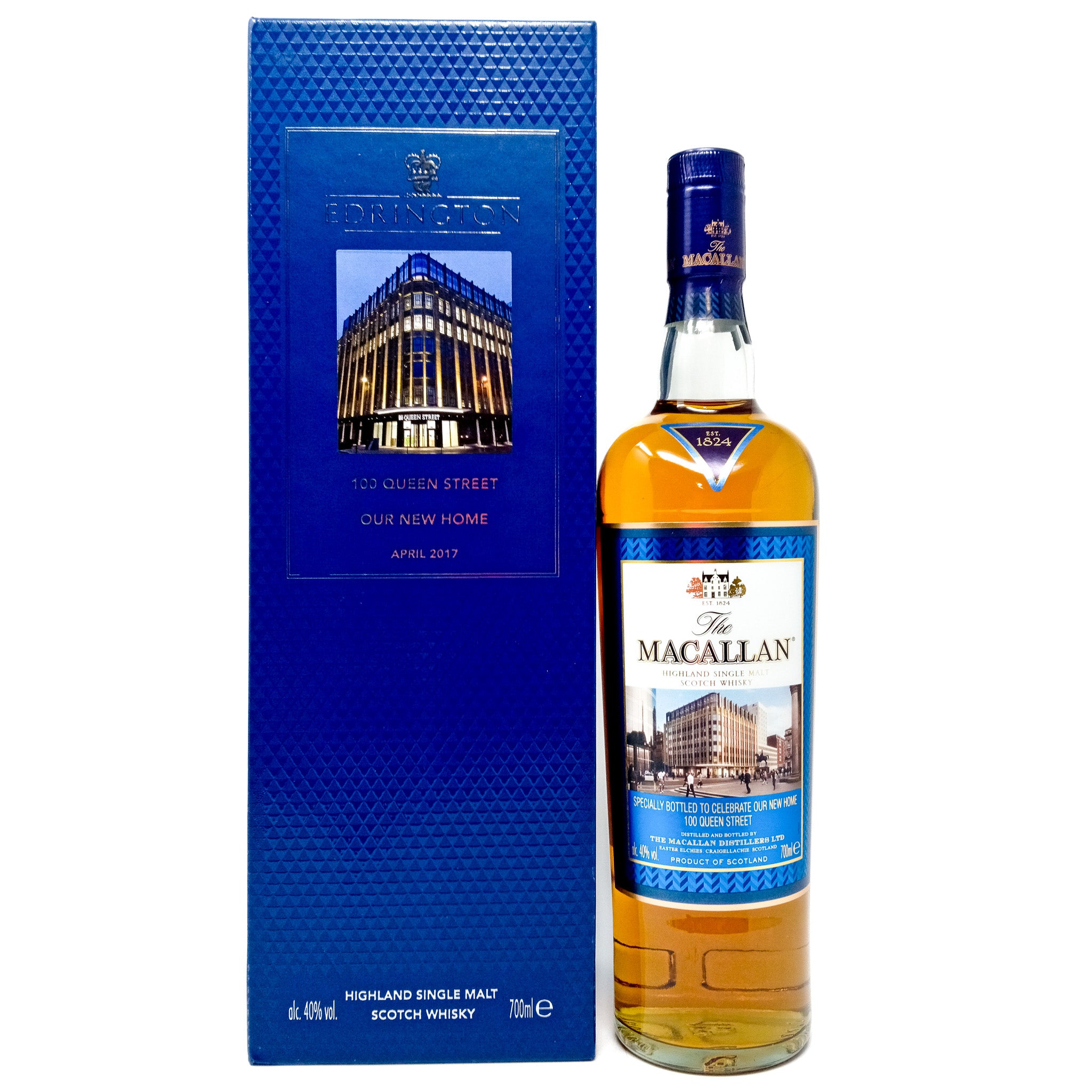 Macallan 100 Queen Street Celebrate Our New Home Single Malt Scotch Wh