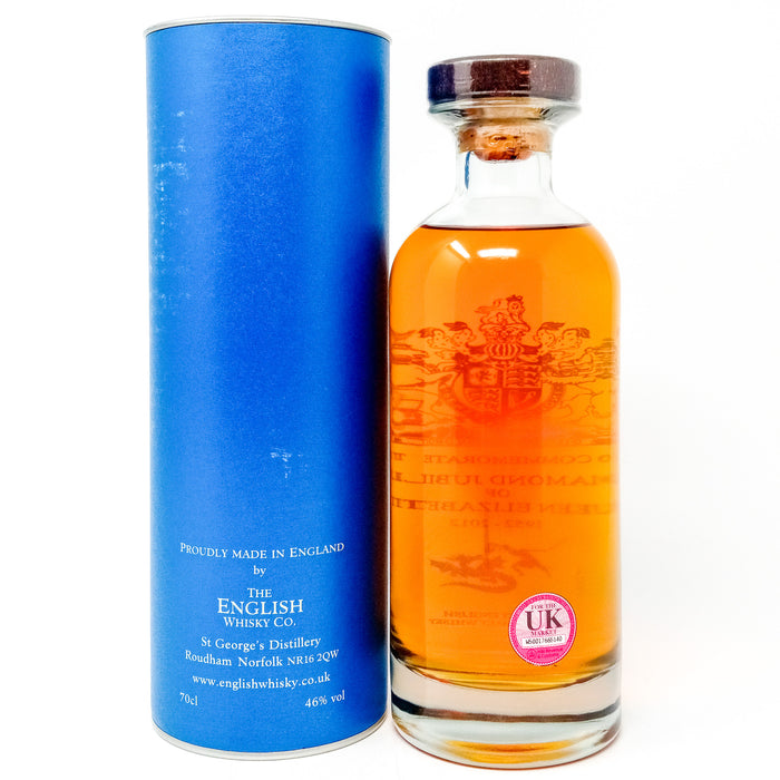 English Whisky Co. Queen Elizabeth II Diamond Jubilee Single Malt English Whisky, 70cl, 46% ABV