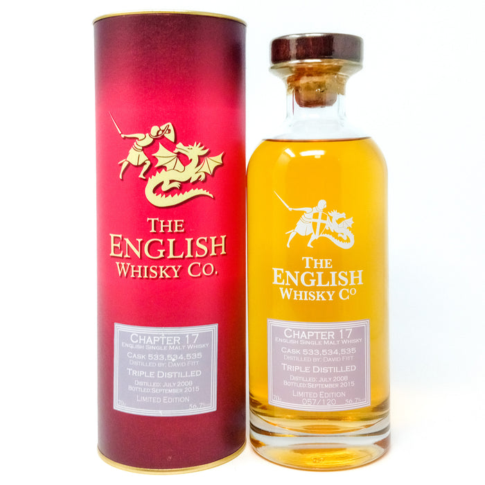 English Whisky Co. 2008 Chapter 17 Triple Distilled Single Malt Whisky, 70cl, 56.7% ABV