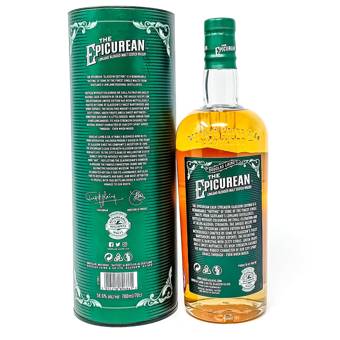 The Epicurean Glasgow Edition Lowland Blended Scotch Whisky 70cl, 58.6% ABV