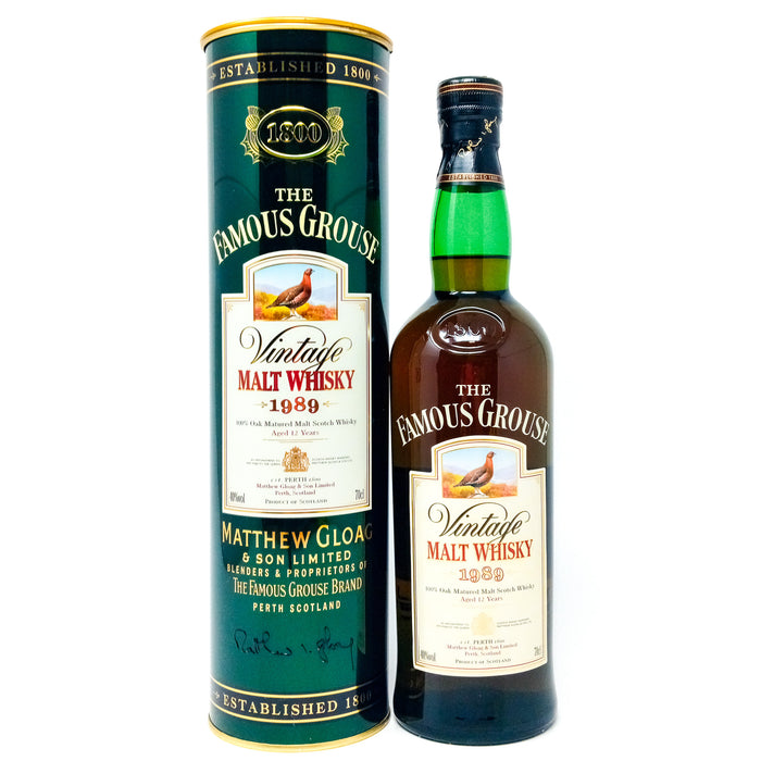 Famous Grouse Vintage 1989 12 Year Old Blended Malt Scotch Whisky, 70cl, 40% ABV
