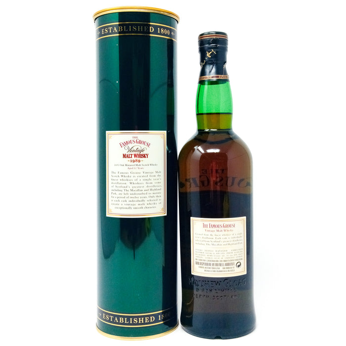 Famous Grouse Vintage 1989 12 Year Old Blended Malt Scotch Whisky, 70cl, 40% ABV