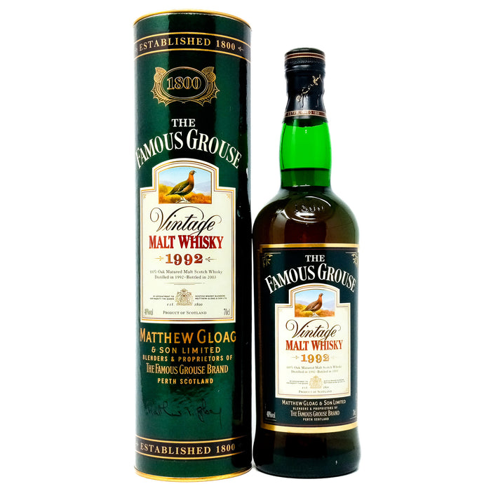 Famous Grouse 1992 Vintage Blended Malt Scotch Whisky, 70cl, 40% ABV