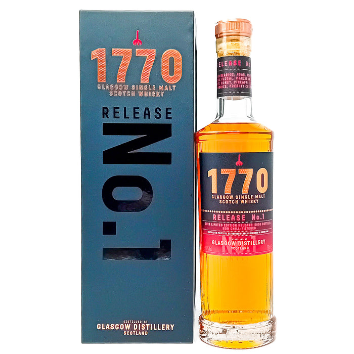 Glasgow Distillery 1770 Release No.1 2018 Single Malt Scotch Whisky, 50cl, 46% ABV