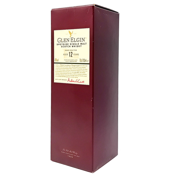 Glen Elgin 12 Year Old Single Malt Scotch Whisky, 70cl, 43% ABV