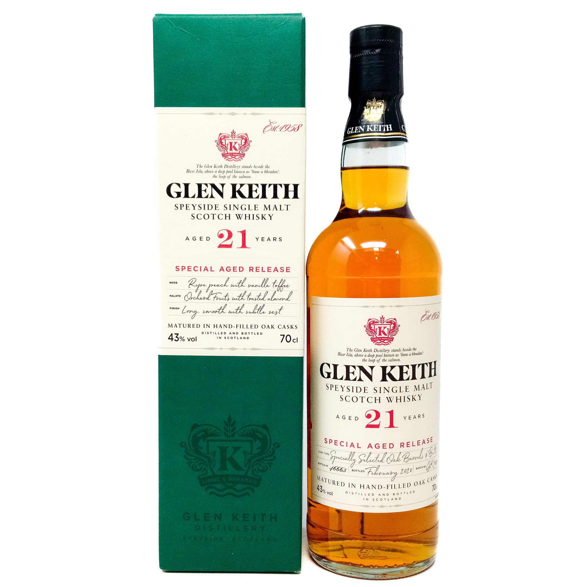 Glen Keith 21年 スコッチウイスキー 700ml Glen Keith 21 Year Old - Exclusive Single Malt | Old & Rare