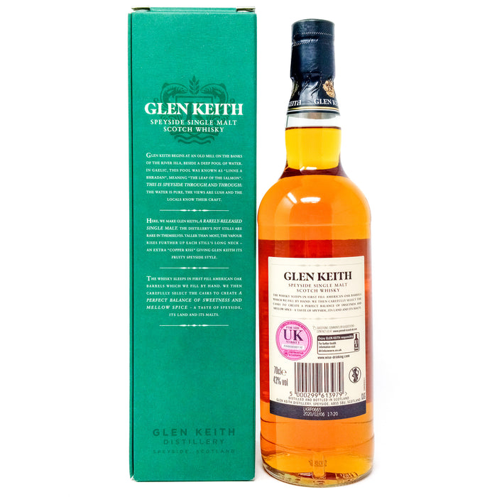 Glen Keith 25 Year Old Special Aged Release Single Malt Scotch Whisky, 70cl, 43% ABV