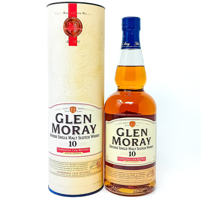 Glen Moray 10 Year Old Chardonnay Cask Matured Single Malt Scotch Whisky 70cl, 40% ABV