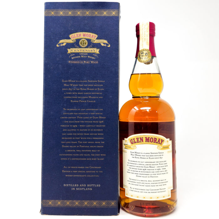 Glen Moray Centenary Port Wood Vintage Single Malt Scotch Whisky, 70cl, 40% ABV