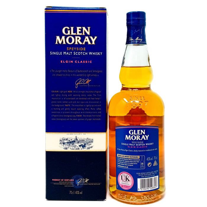 Glen Moray Elgin Classic Single Malt Scotch Whisky, 70cl, 40% ABV