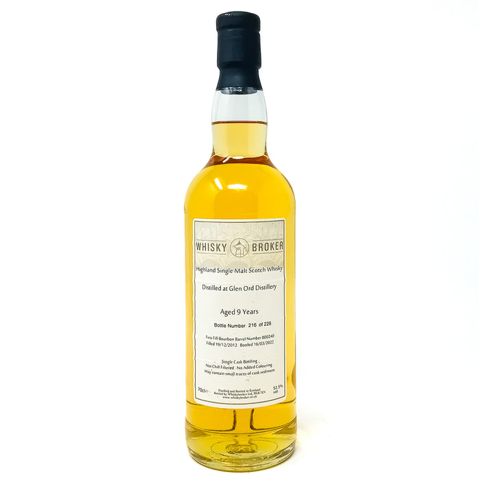 Glen Ord 2012 9 Year Old Whisky Broker Single Malt Scotch Whisky, 70cl, 52.5% ABV