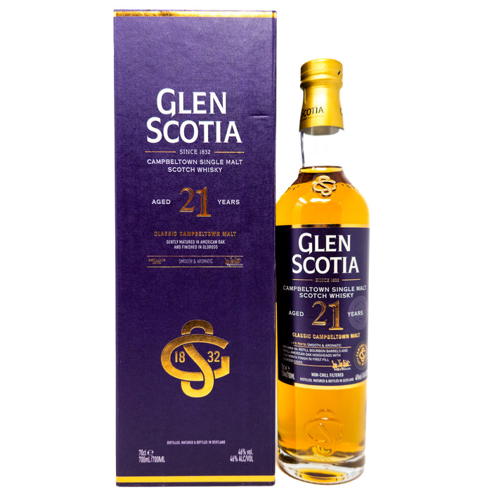 Glen Scotia 21 Year Old Single Malt Scotch Whisky, 70cl, 46% ABV