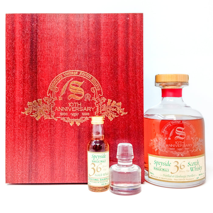 Glenburgie 1962 36 Year Old Signatory Vintage 10th Anniversary Single Malt Scotch Whisky, 70cl + 5cl, 50.8% Vol.