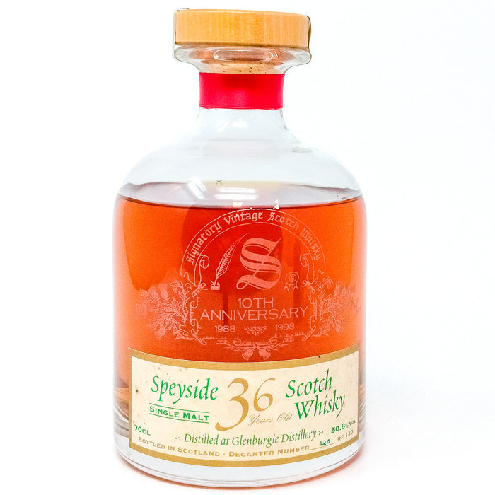 Glenburgie 1962 36 Year Old Signatory Vintage 10th Anniversary Single Malt Scotch Whisky, 70cl + 5cl, 50.8% Vol.
