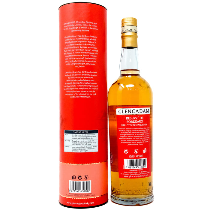 Glencadam Reserve de Bordeaux Single Malt Scotch Whisky, 70cl, 46% ABV