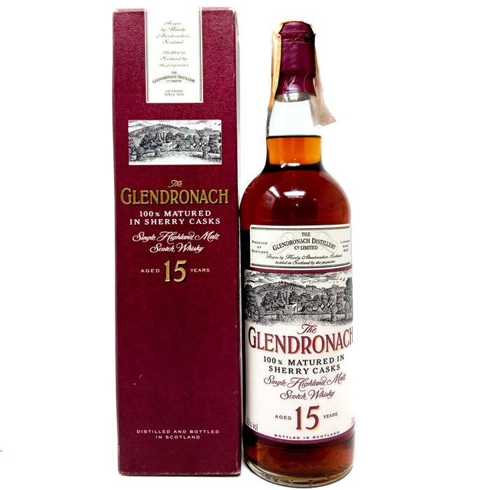 Glendronach 15 Year Old Sherry Cask 1990s Single Malt Scotch Whisky, 70cl, 40% ABV