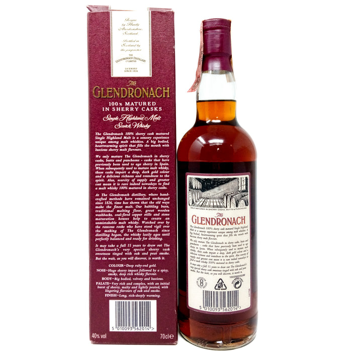 Glendronach 15 Year Old Sherry Cask 1990s Single Malt Scotch Whisky, 70cl, 40% ABV