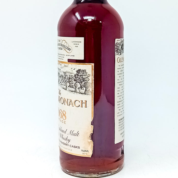 Glendronach 1968 Vintage 25 Year Old Single Malt Scotch Whisky, 75cl, 43% ABV