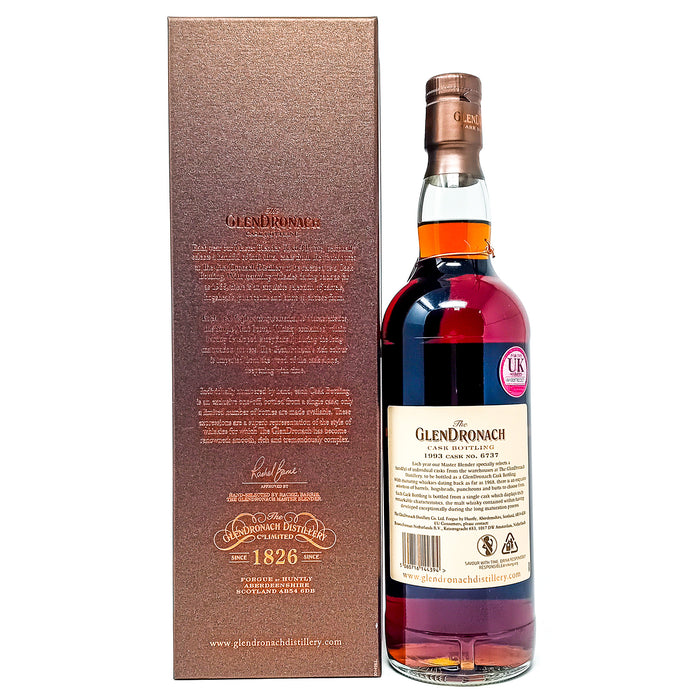 Glendronach 1993 29 Year Old Pedro Ximenez Puncheon #6737 Single Malt Scotch Whisky, 70cl, 53.3% ABV