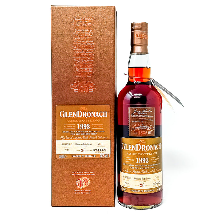 Glendronach 1993 26 Year Old Single Oloroso Puncheon #7434 Single Malt Scotch Whisky, 70cl, 54.2% ABV