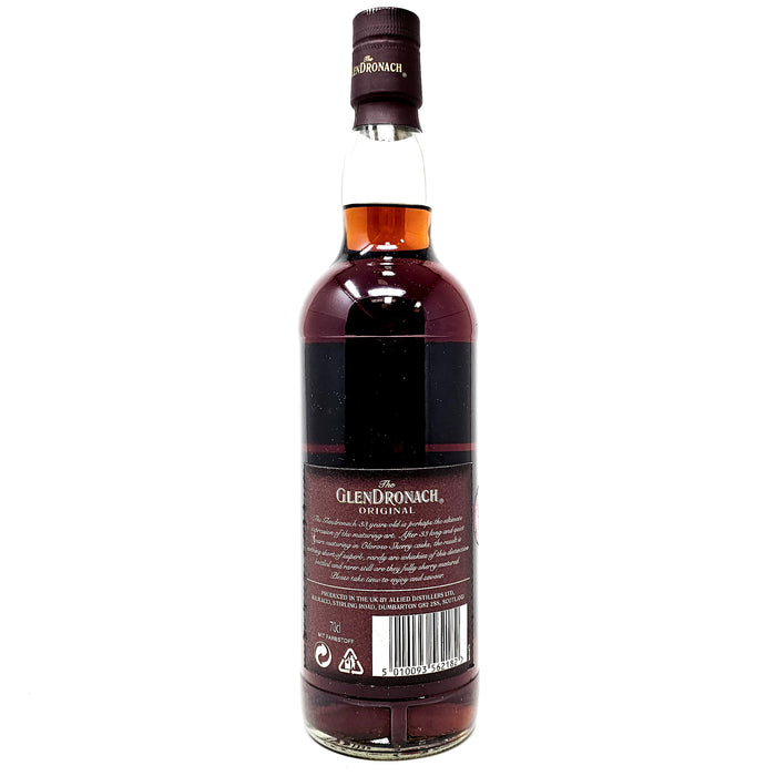 Glendronach 33 Year Old Single Malt Scotch Whisky, 70cl, 40% ABV