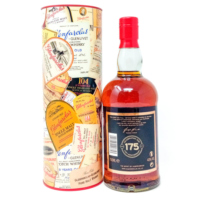 Glenfarclas 175th Anniversary Single Malt Scotch Whisky, 70cl, 43% ABV
