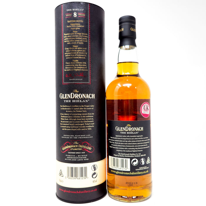 Glendronach 8 Year Old The Hielan Single Malt Scotch Whisky, 70cl, 46% ABV