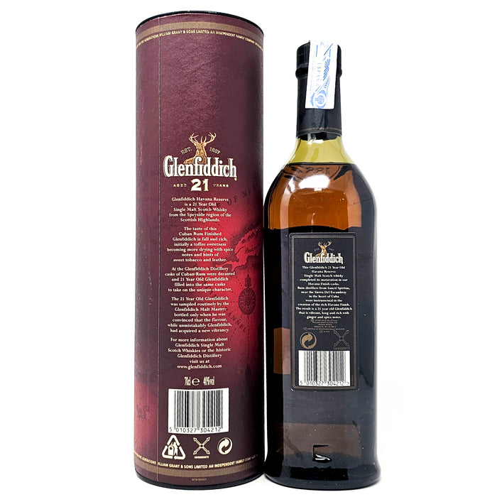 Glenfiddich 21 Year Old Havana Reserve Single Malt Scotch Whisky, 70cl, 43% ABV